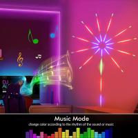 Tira De LED RGBIC Colorida Con Control Por Voz Y Timer Para Ambiente Fuegos Artificiales USB Para Decoración De Hogar Y Musica - details 18