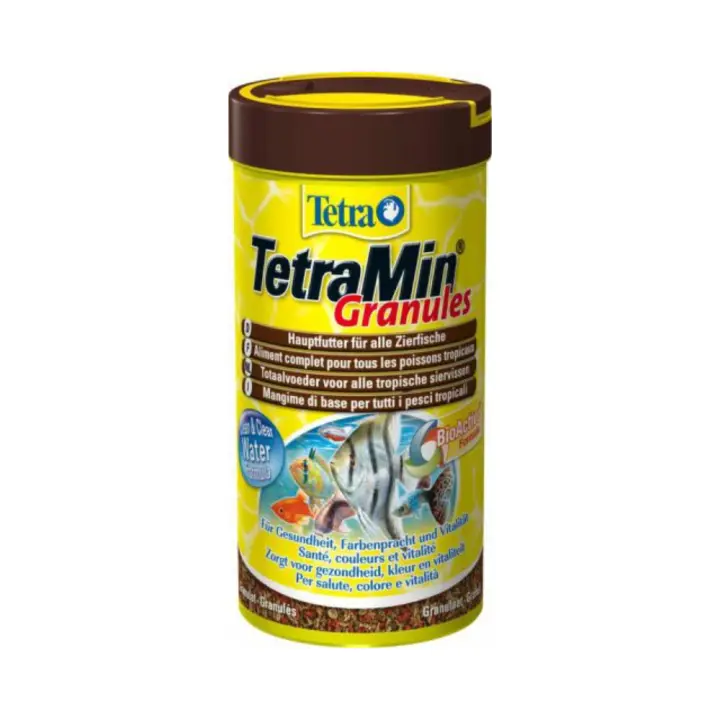 TETRAMIN GRÁNULOS PARA PECES TROPICALES.  Mezcla experta de cuatro ingredientes esenciales para promover un crecimiento saludable, fortalecer las defensas, realzar los colores vibrantes y mantener la vitalidad de tus peces. - 1