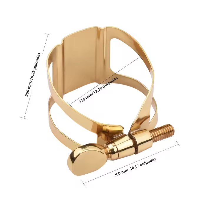 Ligadura De Saxofón Compacta Y Duradera Con Ajuste Por Tornillo Para Soprano Accesorio De Música Sin Marcas De Origen China - 1