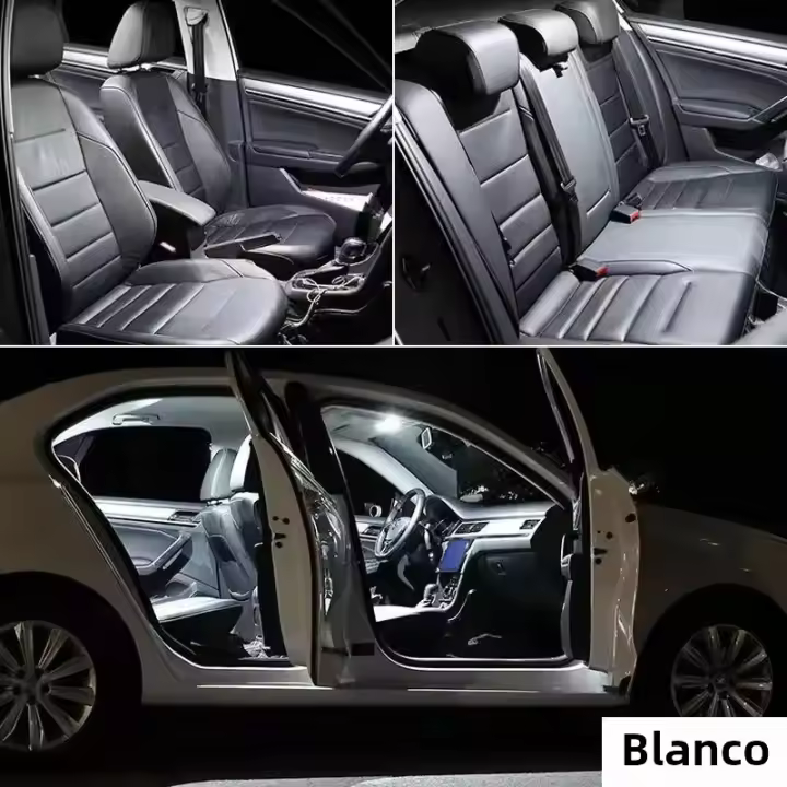 Luz LED Para Interior De Coche Peugeot 1007 2008 3008 4007 4008 5008 Bipper Boxer Expert Partner RCZ Rifter Accesorios Canbus Error Free 12V T10 - 1