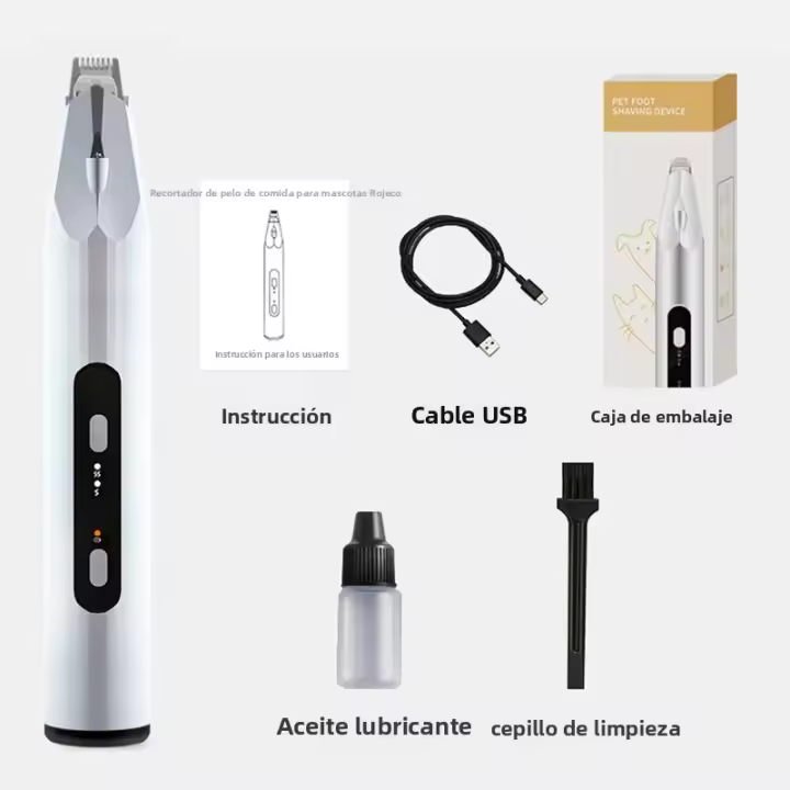 ROJECO Afeitadora Profesional Para Perros Y Gatos Con LED Recargable Para Peluquería De Mascotas Cuchilla De Cerámica Y Acero Inoxidable Tamaño Compacto - 1