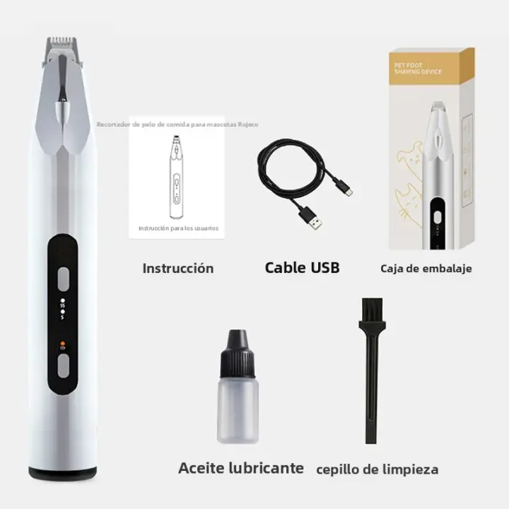 ROJECO Afeitadora Profesional Para Perros Y Gatos Con LED Recargable Para Peluquería De Mascotas Cuchilla De Cerámica Y Acero Inoxidable Tamaño Compacto - 1