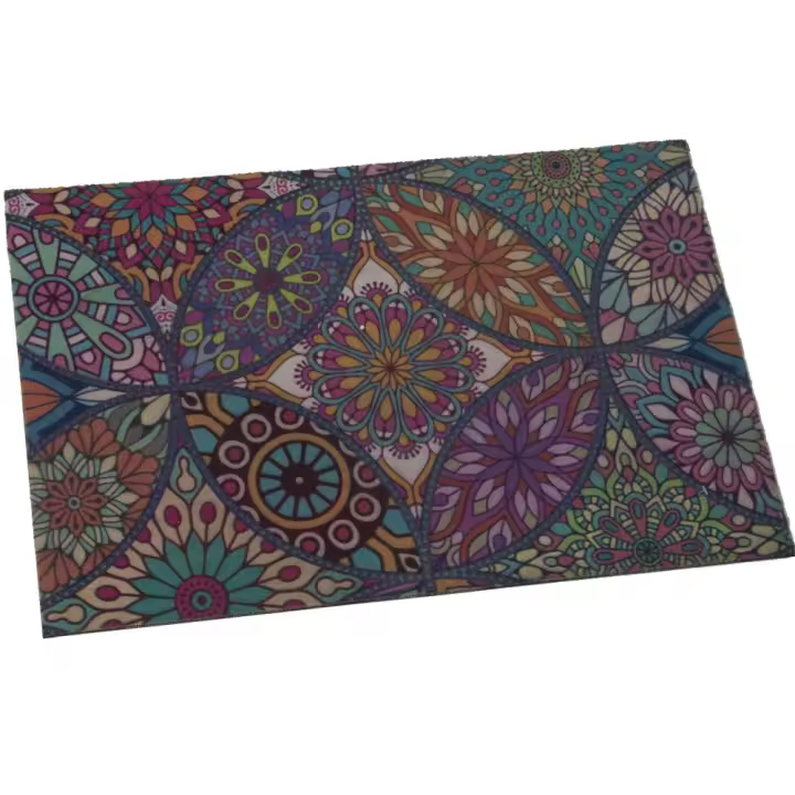 Felpudo Ávalon Fibra  Sintética con  Mandalas Moradas (60x40x2 cm) - 1