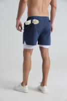 Nuevos Shorts De Verano Para Hombre Doble Capa Gimnasio Deportivo Secado Rápido Entrenamiento 2 En 1 Multibolsillos Pantalones De Correr - details 2