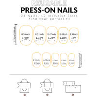 Uñas Postizas Francesas Cortas 24 PCs Con 1 Jelly Y 1 Archivo De Uñas Material ABS Estilo Diverso Sin Químicos De Alta Importancia - details 17
