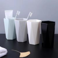 Juego De Copas Para Cepillo De Dientes De 300ML Para Baño Accesorios De Cocina Plástico Blanco Conjunto De Viaje Para Parejas - details 0