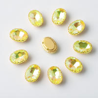 10x14mm Ovalado Diamante Coloreado Para Manualidades Joyería Vestimenta Zapatos Sombreros Accesorios DIY Bordado De Ojo De Caballo - details 12