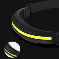 Linterna Frontal COB Recargable Para Exteriores Y Camping Luz De Trabajo Roja Y Blanca Para Correr Por Noche Pesca Y Excavación - details 4