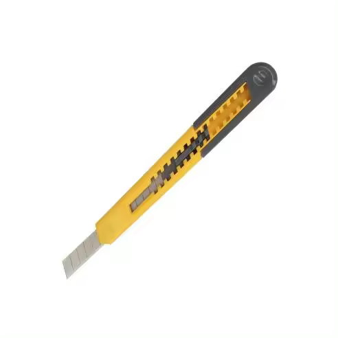 Cutter Profesional Hoja Acero Al Carbono 9 mm. con Clip De Sujeción. Cuter Manualiadades, Cutters Trabajo, - 1