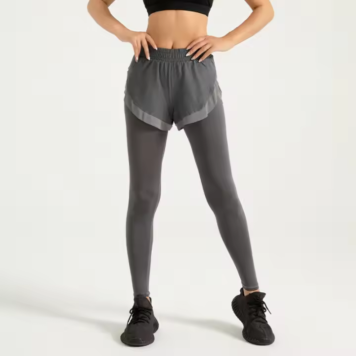 Mallas de Dos piezas, with bolsitos Pantones, pantalon de fitness nude, pantalones de Yoga de Belta Alta para Mujer - 1