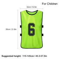 Chalecos De Deporte Para Niños 6/12PCS Camisetas De Fútbol Rápidas Secado Uniforme De Equipo De Baloncesto Entrenamiento Con Números - details 3