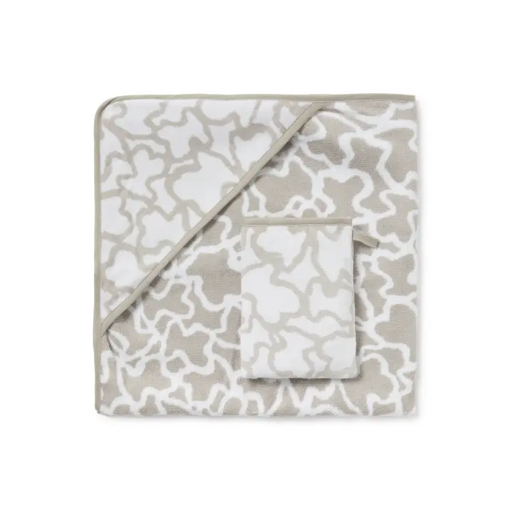 Capa de baño Kaos para bebés con Manopla Gris TOUS - 1