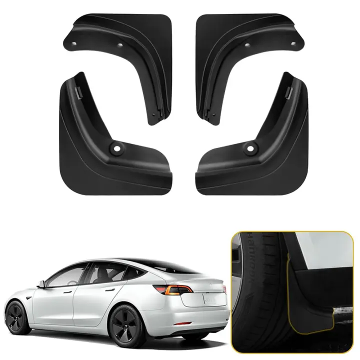 Protector De Barro Para Tesla Model Y Y 3 Guardabarros De Invierno Protección De Sedimento Para Vehículo Y Ruedas - 1