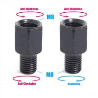 Adaptadores De Espejo Para Motocicleta 1 Par Negro Conversión De Espejos Traseros Tornillos M10 10MM M8 8MM Derecho Y Izquierdo Hilo - details 8