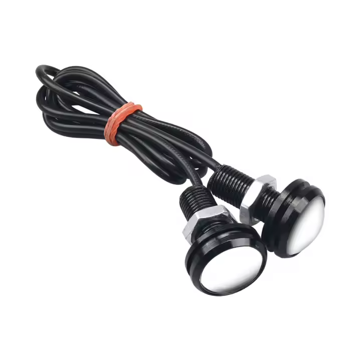 2pcs Luz De Parachoques Frontal 12V LED Blanco Faro León DRL Bombilla Antiniebla Retroiluminación Luz De Park Side Universal Para Coche - 1