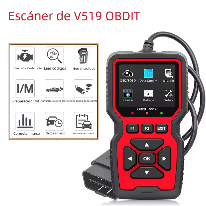 Leer Códigos V519 OBDII Herramienta De Diagnóstico De Coche OBD2 Voltaje Prueba Escáner Automóvil ELM327 V1.5 Herramientas De Auto - 1