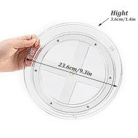 Organizador De Giradiscos Multifuncional Transparente Ecológico Para Cocina Repostería Condimentos Organizador De Maquillaje Rotativo De Plástico - details 12