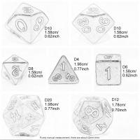 Dados Poliedros Negros Y Blancos Juego De Mesa Familiar Y Fiesta Dado Digital Tipo De Dado: Poliedro - details 6