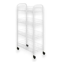 Verdulero de Metal con Ruedas & 4 Pisos - Dimensiones 86x38x26cm - Organizador Metálico de Frutas y Verduras para Cocina - Carrito de 4 Niveles para Verduras y Frutas - KARAWAN. - details 0