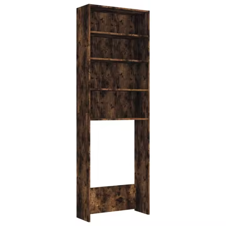 Armario de Lavadora 64x24x190 cm Estantería Muebles Colada Aseo Color Blanco,  Blanco brillante,  Roble ahumado y mas - 1