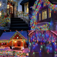 Luces De Cadena De Hielo LED Solar 3.5M Impermeables Para Decoración De Bodas Y Fiestas En Jardín Y Hogar Luces De Navidad Exteriores - details 10