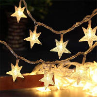Cadena De Luces Navideñas 40LEDs 6M Para Decoración Exterior Árbol De Navidad Casa Ventana Iluminación De Fiestas Estrella - details 2