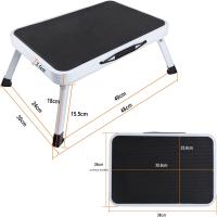 ARISE SHOP-Taburete plegable de metal con escalera portátil de 1 escalón, taburete plegable antideslizante con plataforma de goma antideslizante, taburetes de capacidad de 330 libras para adultos, niños, cocina, inodoro, baño, campamento, oficina, - details 5