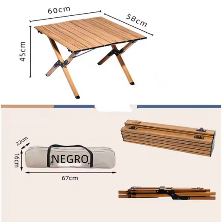 Mesa Plegable De Camping,Mesa Plegable de Aleación de acero al carbono, Mesa Portátil Plegable con Carga de 50 kg, Mesa Multiusos con Bolsa de Transporte, 60cm/90cm/120cm, para Picnic, Camping al Aire Libre - 1
