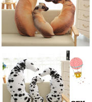 Cojín De Perro Divertido Y Realista 3D Curvado 50cm Relleno De Memoria Poliéster/Celulosa Decoración Para Sofá Juguete De Cabeza De Perro Para El Hogar - details 5
