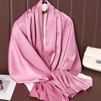 Pañuelo De Seda Lujoso Para Mujer En Color Sólido Moda Comodidad Y Versatilidad Shawl Muffler Neckerchief Bandanna Para Exterior - details 43