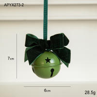 Nueva Colgante De Navidad 2025 Pequeño Campana Terciopelo Nudo Navidad Árbol Pinza Decoración Suministros Escena Colgante Decorativo Pequeño - details 5