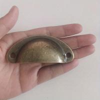 Manija De Puerta De Armario Y Cajón Antigua 5 Piezas Metal Para Muebles Pull Handle Shell Diseño Vintage Para Decoración De Hogar - details 9