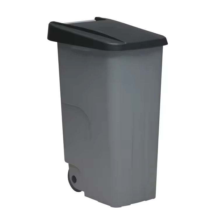 Denox Contenedor Reciclaje 85 Litros Cerrado Encajable con Ruedas - 1