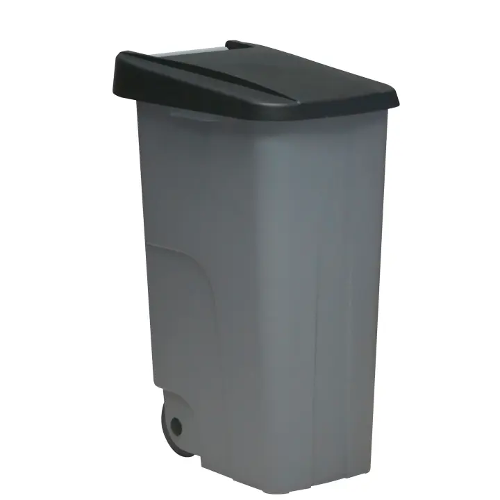 Denox Contenedor Reciclaje 85 Litros Cerrado Encajable con Ruedas - 1