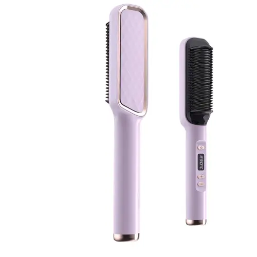 🎁【Detalles para Mamá】Cepillo Alisador Pelo - Planchas de Pelo Profesional, 5 Temperaturas, 80°C-230°C, Calentamiento Rápido, Protección Antiquemaduras, Anti Encrespamiento,Apagado Automático,Doble Voltaje - 1