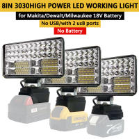 Spotlight LED Portátil De 8IN Luz De Mano Sin Cable Para Pesca Y Emergencias Compatible Con Baterías 18V Makita/Dewalt/Milwaukee - details 0