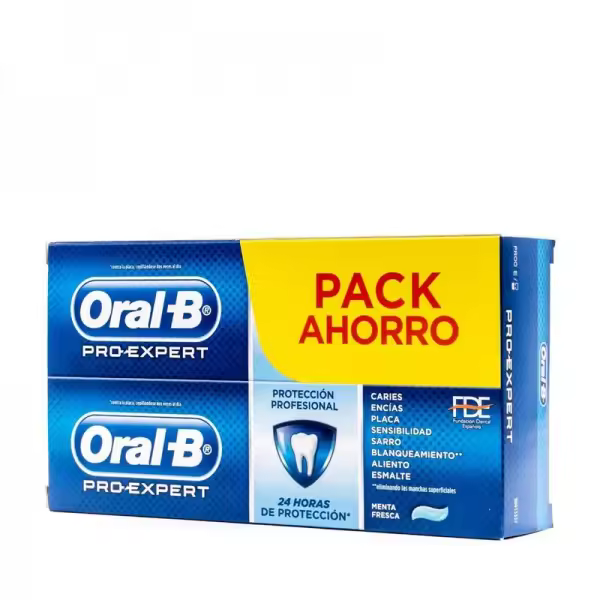 Oral-B Pro-Expert Pack de 2 Patas de Dientes Menta Fresca Protección Profesional Pasta Dentífrica 125ml (250ml en total) - 1
