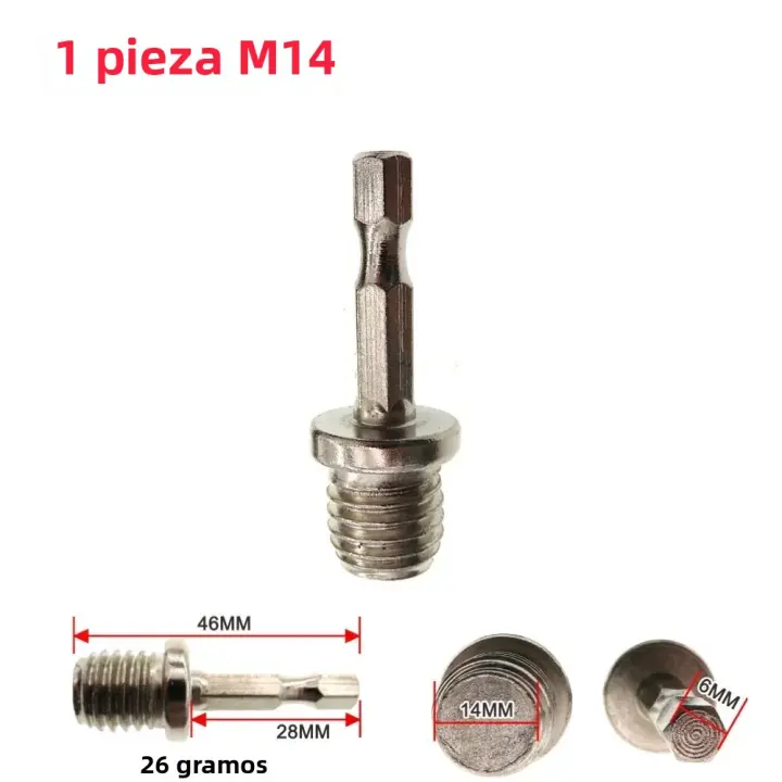 Adaptador De Barrilla Conector Hexagonal 1-4PCS Tornillo De 1/4(6mm) M10/M14 Polinización De Ángulo De Conector Herramienta De Trabajo Metálico - 1