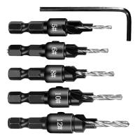 Juego De 5 Piezas De Brocas De Torno Para Carpintería Brocas De Agujeros Para Tornillos Tamaños #5 #6 #8 #10 #12 Broca Cortadora - details 3