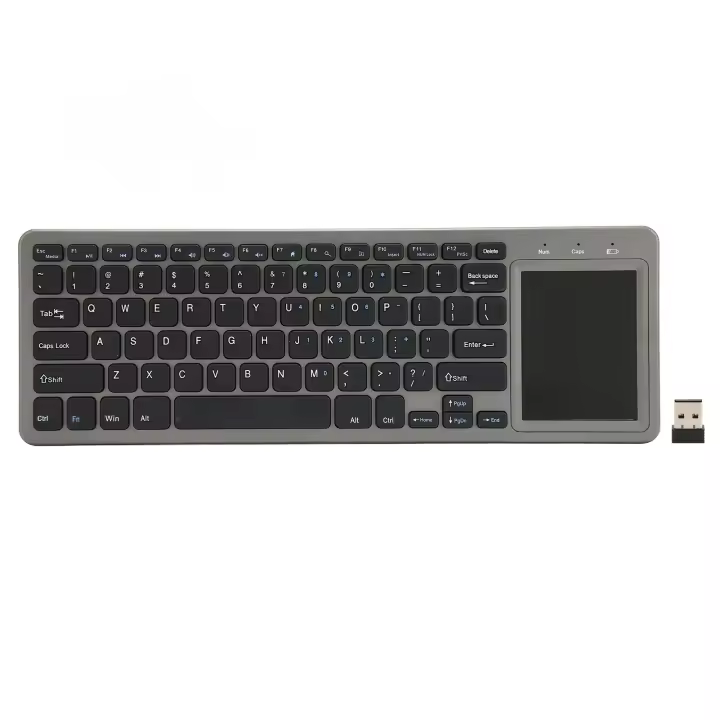 Teclado táctil inalámbrico, 78 teclas, receptor USB, Trackpad, diseño, función de gestos, teclado portátil para juegos de viaje de oficina - 1