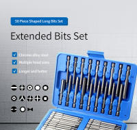 Juego De Extensión Para Destornillador Eléctrico 36/50PCS Barra De Cabeza Larga De Acero Al Carbono Para Taladro Eléctrico Herramienta De Perforación De Madera - details 1