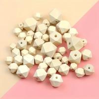 30/20/15Pcs Cuentas De Madera Octogonales Con Agujero Único Facetadas Naturales Ocho-lados Cuentas De Madera Despintadas Para Manualidades DIY - details 0