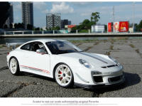 Modelo De Coche De Colección Bruago 1:18 Porsche 911 GT3 Blanco Azul En Metal Para Decoración Y Regalo Para Hombres - details 3