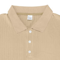 Polo de manga corta con solapa elástica de seda helada de secado rápido para hombre de verano americano - details 32