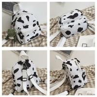 Mochila De Cuadros Divertida Para Mujer Mini Mochila De Moda Casual Bolsa De Mano Para Viaje Tamaño Compacto Material Polyester - details 3