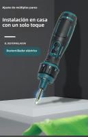 Destornillador Eléctrico Manual De Gran Torque 0.15-7 Nm Herramienta Eléctrica Mini Perforadora Con Mango Recto Y Set De Destornilladores Ratchets - details 0