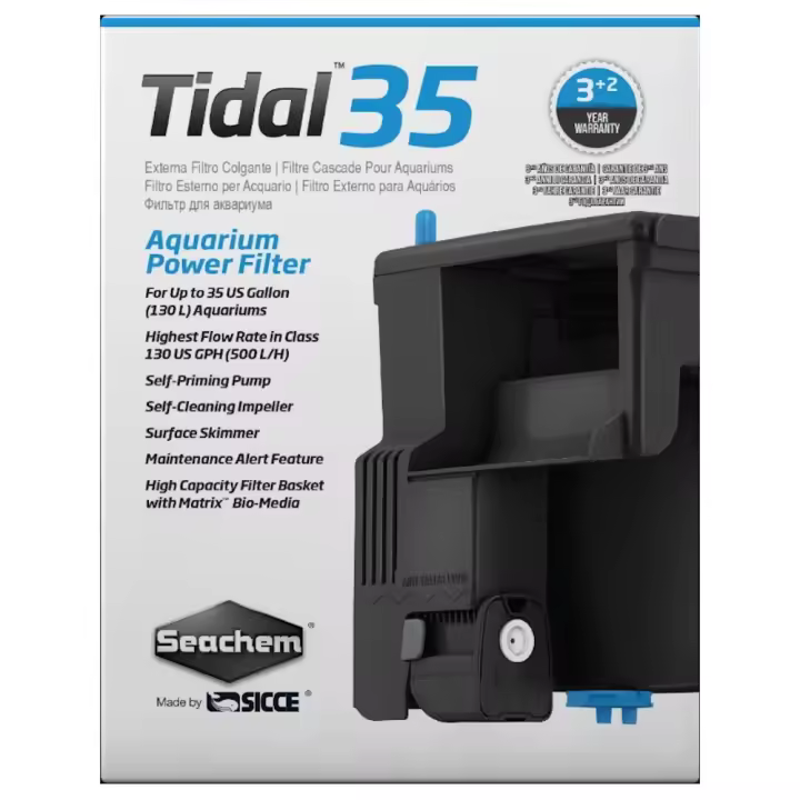 Seachem Tidal 35 Filtro de Cascada para Acuarios Marinos y de Agua dulce de hasta 130 Lt - 1