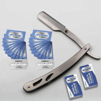 Cuchilla De Afeitar Estilo Antiguo Profesional Para Peluquería Eliminación De Vello Afilada Y Desmontable Herramienta De Eliminación De Vello Para Hombres - details 6