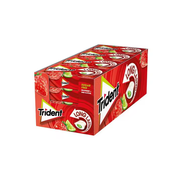 CHICLES SIN AZUCAR TRIDENT LIMA Y FRESA CAJA 16 UNDS - 1