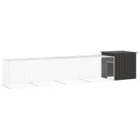 vidaXL Gallinero de acero galvanizado 500x91x100 cm jaula gallinero Color Gris,  Antracita, y mas - details 1